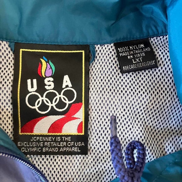 1992 Barcelona Olympics JCPenny Nylon Windbreaker‎ Jacket - Picture 3 of 4